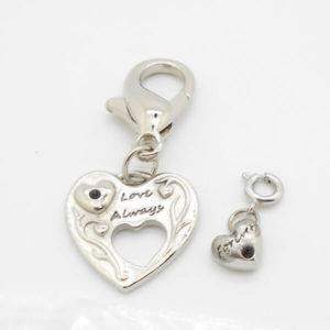 Adoption Month Love Heart Collar Charm (july-ruby)