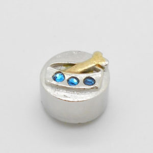 Bone in Dish Jewel Charm(Blue)