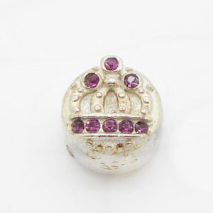 Crystal Crown Jewel Charm (Light Purple)