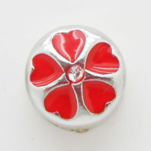Five Heart Flower Jewel Charm(red)