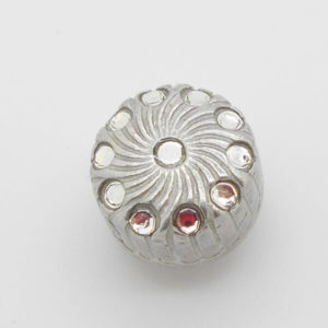 Striped Button Jewel Charm(Clear)