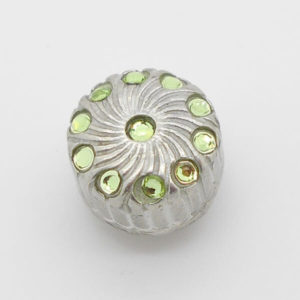 Striped Button Jewel Charm(Light-Green)