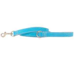 Aqua Suede Leather Leash