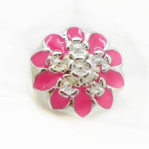Color Flower Cluster Jewel Charm(Pink)