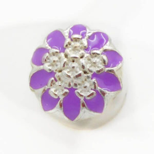 Color Flower Cluster Jewel Charm(Purple)