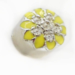 Color Flower Cluster Jewel Charm(Yellow)