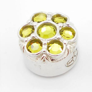 Crystal Flower Cluster Jewel Charm(Olive Crystal)