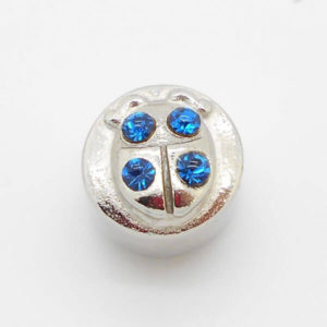 Lucky Lady Bug Jewel Charm (Blue Crystal)