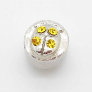 Lucky Lady Bug Jewel Charm (Yellow Crystal)