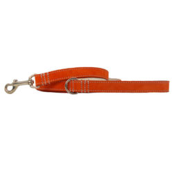 Orange Suede Leather Leash