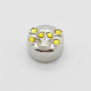 Skull & Cross Bones Jewel Charm(Yellow)